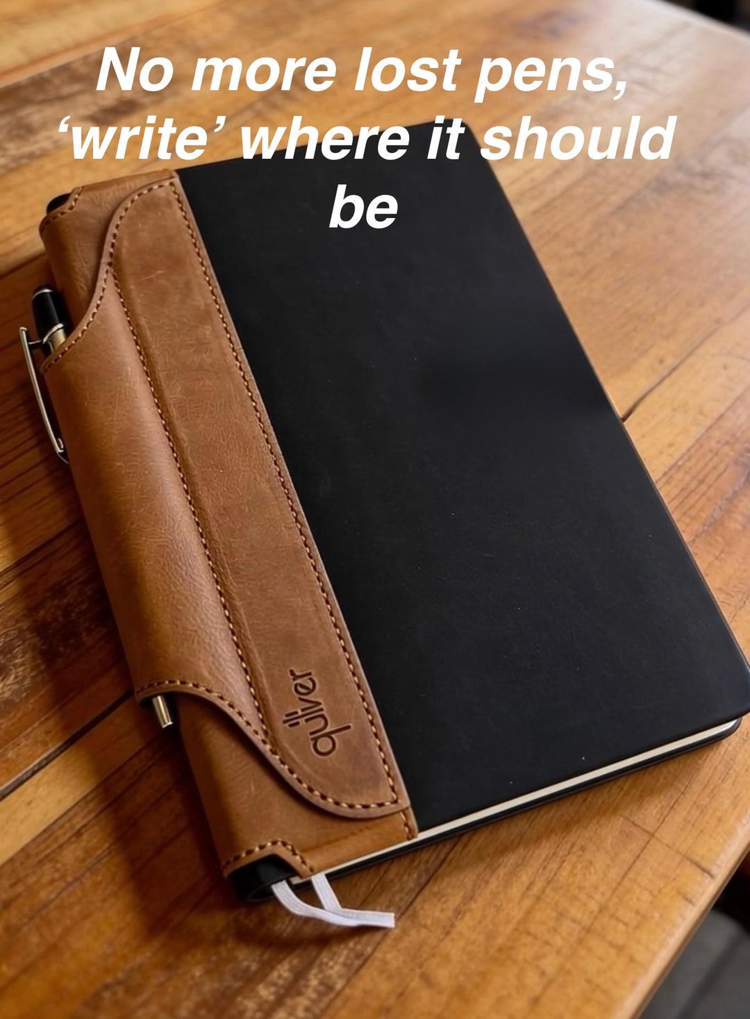 Single Pen Quiver Pen Holders For Large Notebooks A5